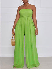 Indiebeautie Bandeau Wide-Leg Jumpsuit