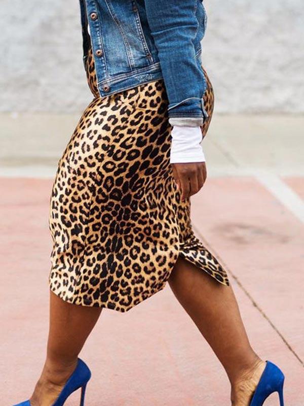 indiebeautie Leopard Pencil Skirt