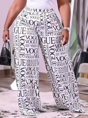 Indiebeautie Printed Wide-Leg Pants