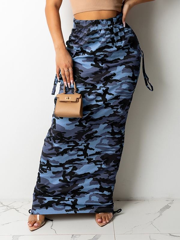 Indiebeautie Camo Drawstring Skirt