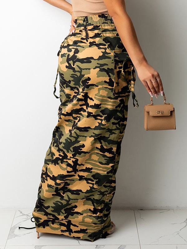 Indiebeautie Camo Drawstring Skirt