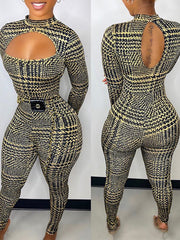 Indiebeautie Printed Cutout Jumpsuit