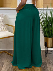 indiebeautie Solid Wide-Leg Pants