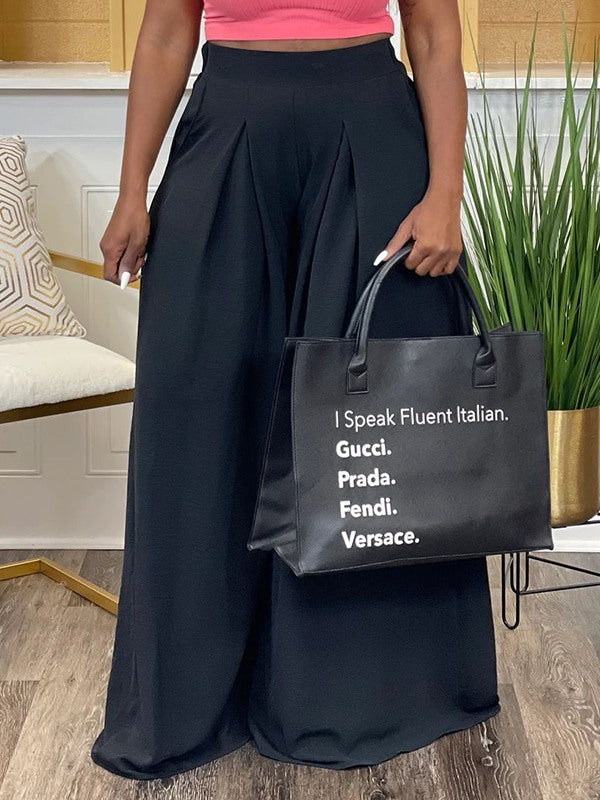 indiebeautie Solid Wide-Leg Pants