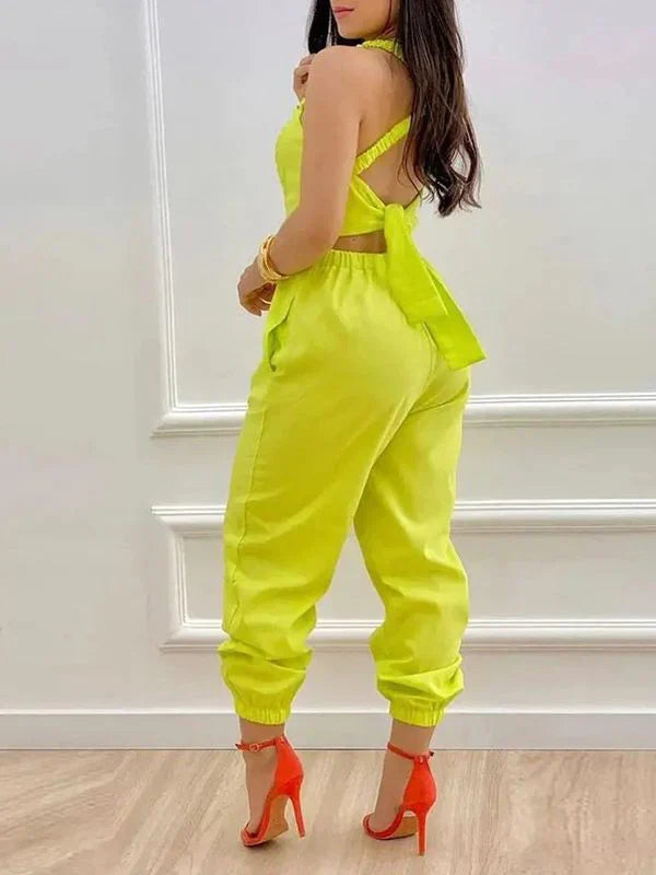 Indiebeautie Tied Back Jogger Jumpsuit