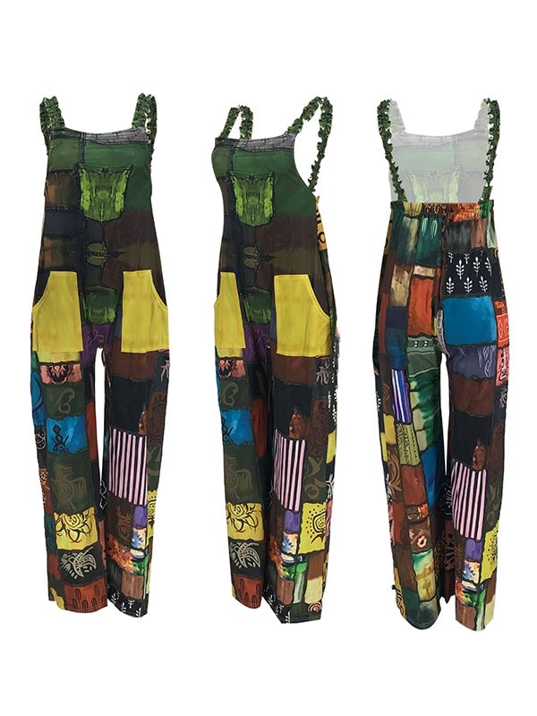 Indiebeautie Boho Patchwork Jumpsuit