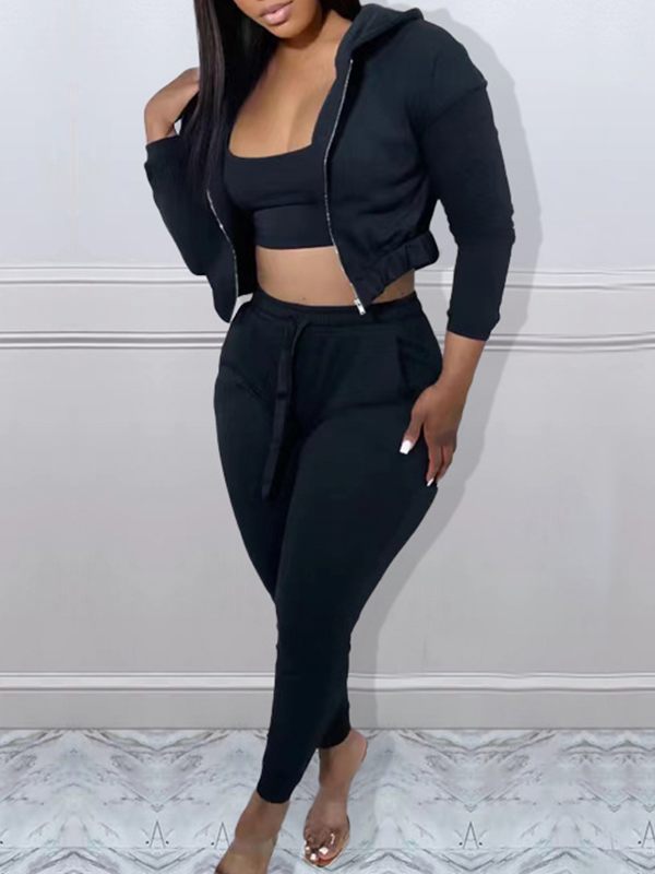 Indiebeautie Solid Three-Piece Sweatsuit