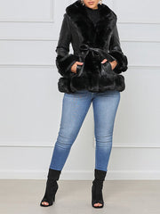 indiebeautie Faux Fur & Faux Leather Jacket