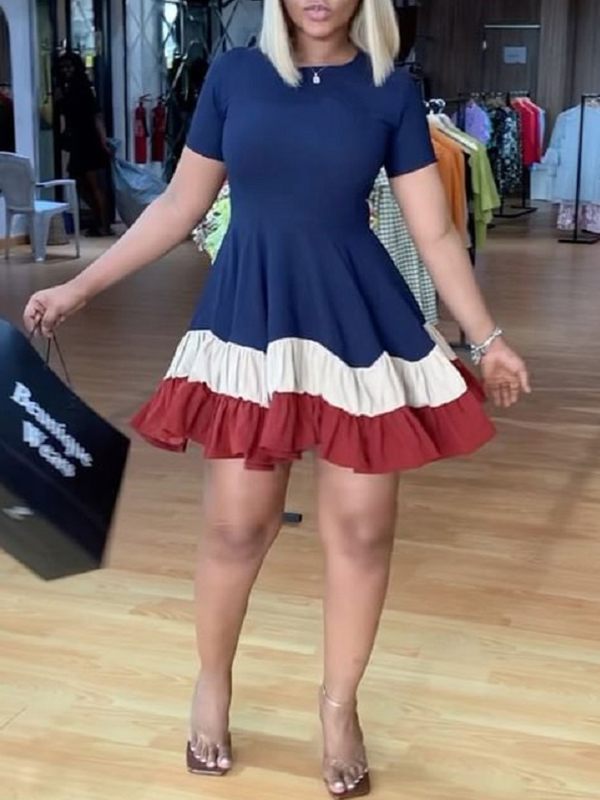 Indiebeautie Three-Tone Frilled Dress