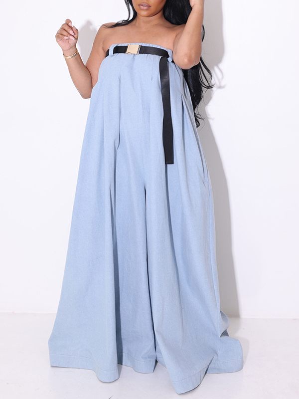 Indiebeautie Strapless Belted Jumpsuit