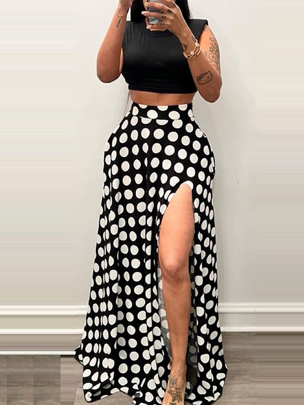 Indiebeautie Dot Slit Skirt