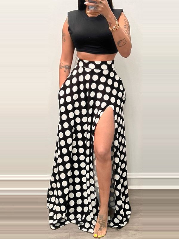 Indiebeautie Dot Slit Skirt