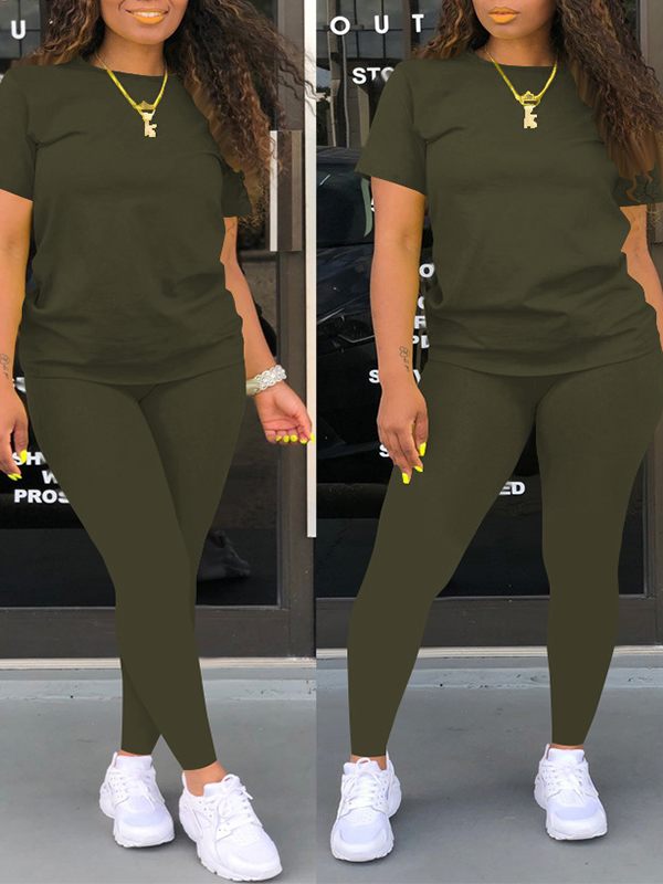 Indiebeautie Solid Tee & Pants Set