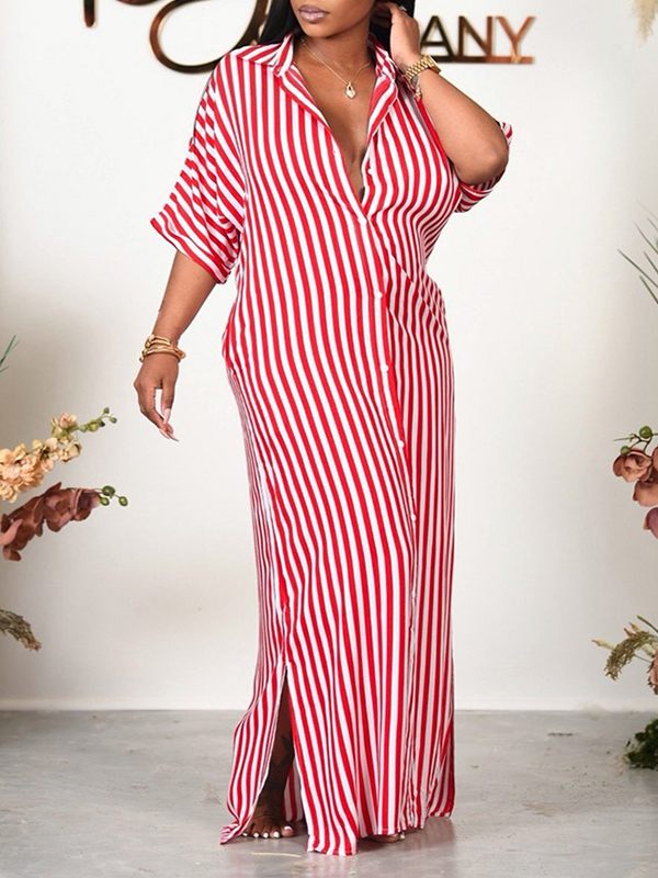 Indiebeautie Stripe Shirt Dress