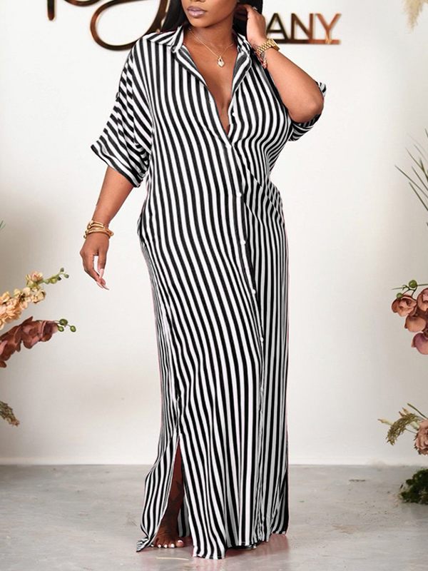 Indiebeautie Stripe Shirt Dress