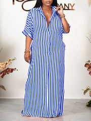 Indiebeautie Stripe Shirt Dress