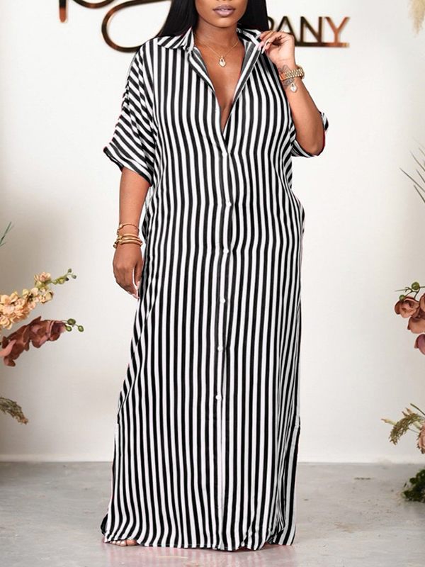 Indiebeautie Stripe Shirt Dress