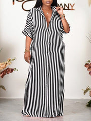 Indiebeautie Stripe Shirt Dress