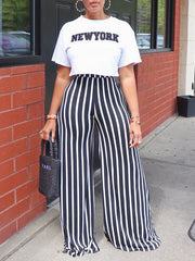 Indiebeautie Logo Tee & Stripe Pants Set