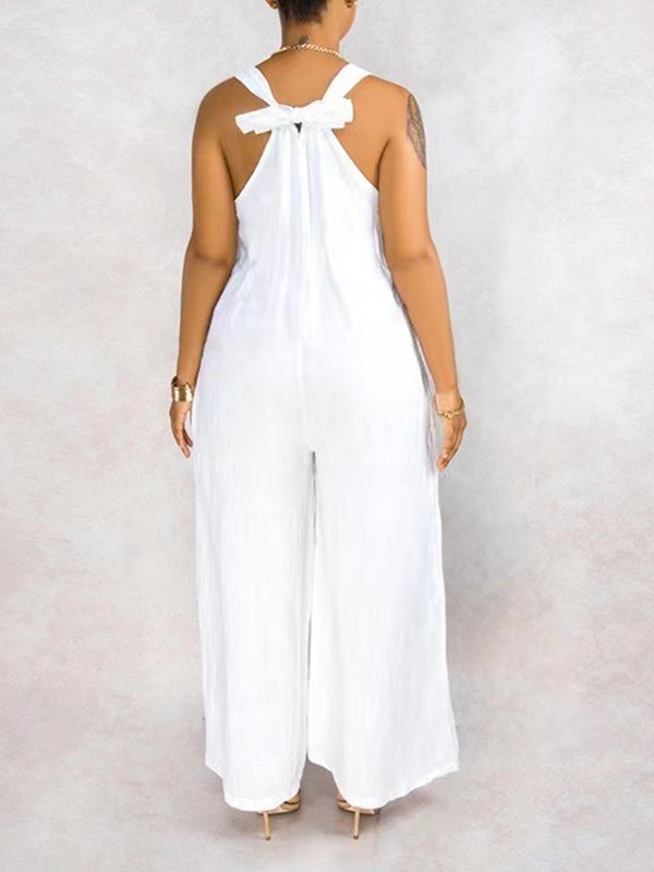 Indiebeautie Sleeveless Side-Slit Jumpsuit