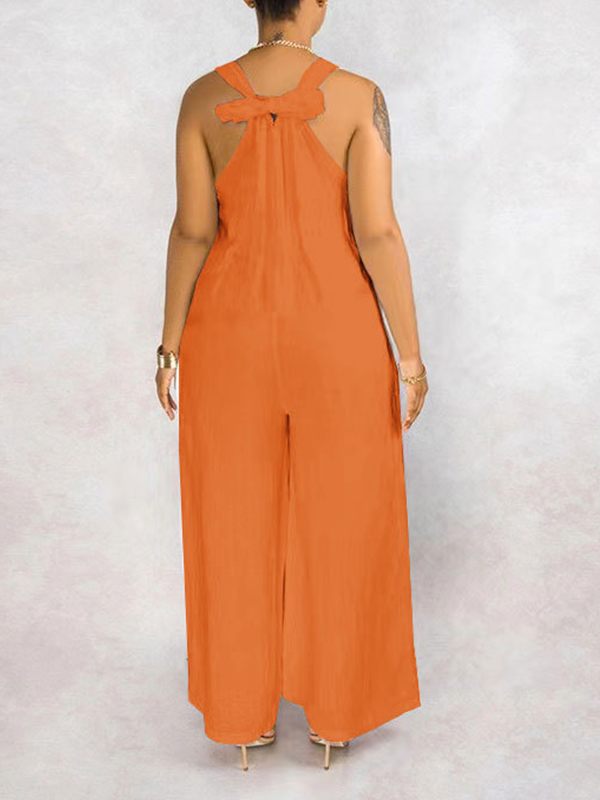 Indiebeautie Sleeveless Side-Slit Jumpsuit