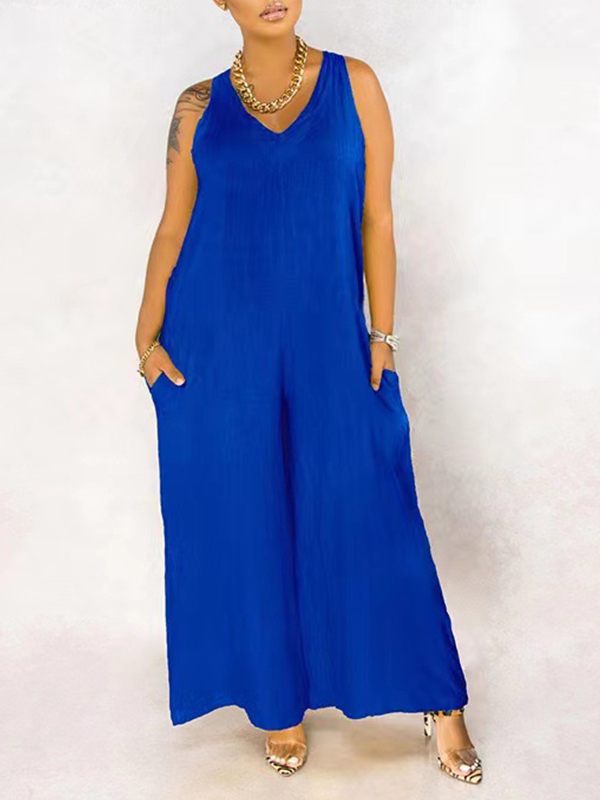 Indiebeautie Sleeveless Side-Slit Jumpsuit