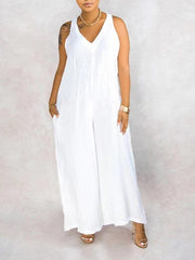 Indiebeautie Sleeveless Side-Slit Jumpsuit