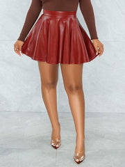 Indiebeautie Faux-Leather Mini Skirt