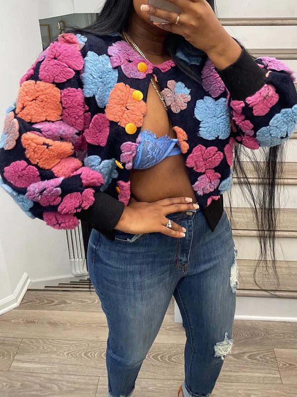 Indiebeautie Floral Bomber Jacket