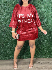 Indiebeautie Sequin Tee Dress