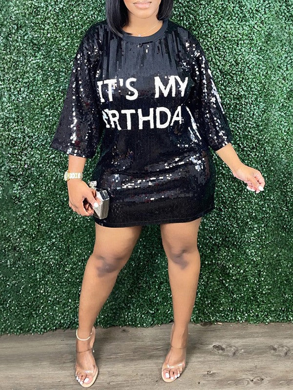 Indiebeautie Sequin Tee Dress