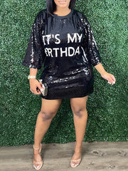 Indiebeautie Sequin Tee Dress