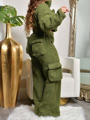 Fleece Jacket & Cargo Pants Set--Clearance