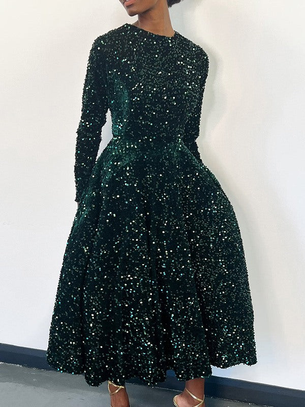 Indiebeautie Sequin Midi Dress