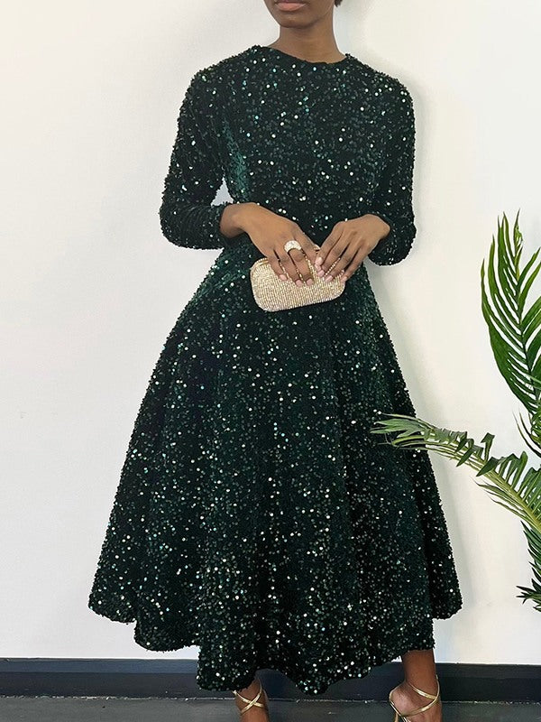 Indiebeautie Sequin Midi Dress