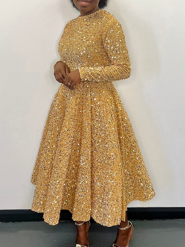Indiebeautie Sequin Midi Dress