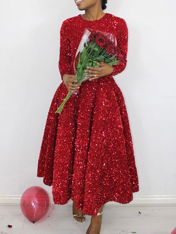 Indiebeautie Sequin Midi Dress