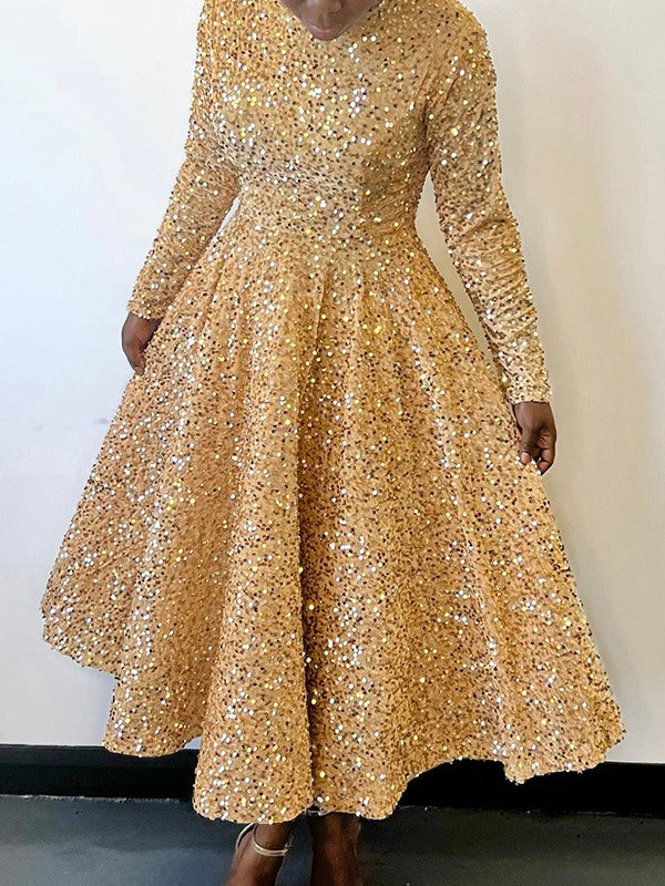 Indiebeautie Sequin Midi Dress