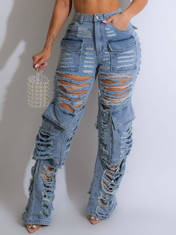 Indiebeautie Ripped Cargo Jeans