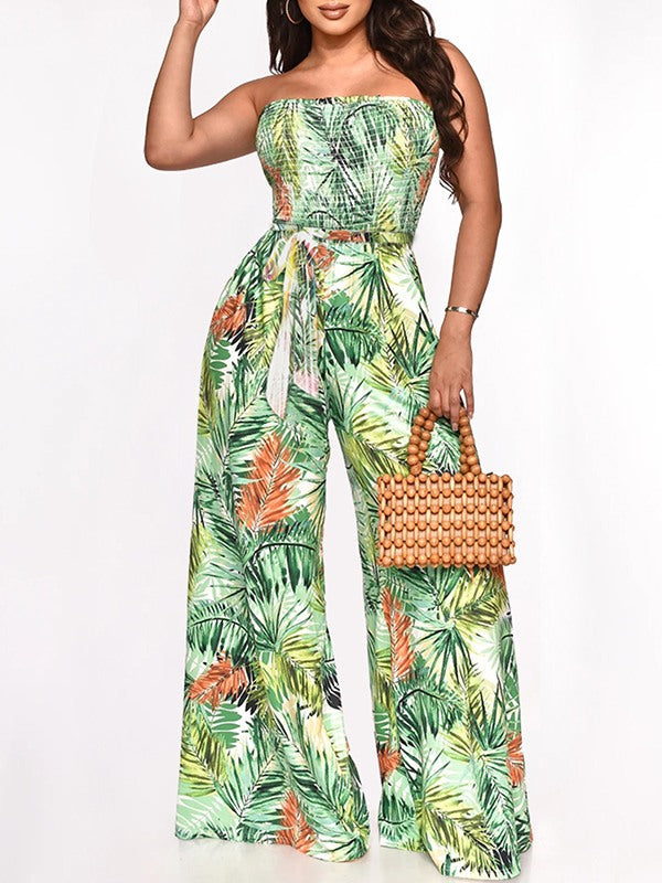 Indiebeautie Printed Strapless Jumpsuit