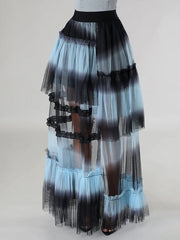 Indiebeautie Ombre Tiered Mesh Skirt