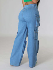 Indiebeautie Wide-Leg Cargo Jeans