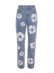 Indiebeautie Printed Straight Jeans