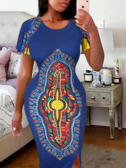 Indiebeautie Printed Slit Dress
