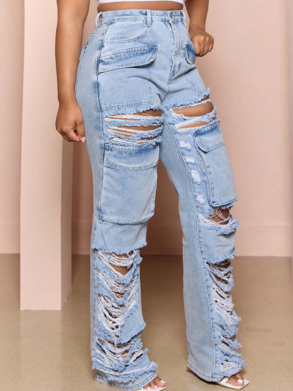 Indiebeautie Ripped Cargo Jeans