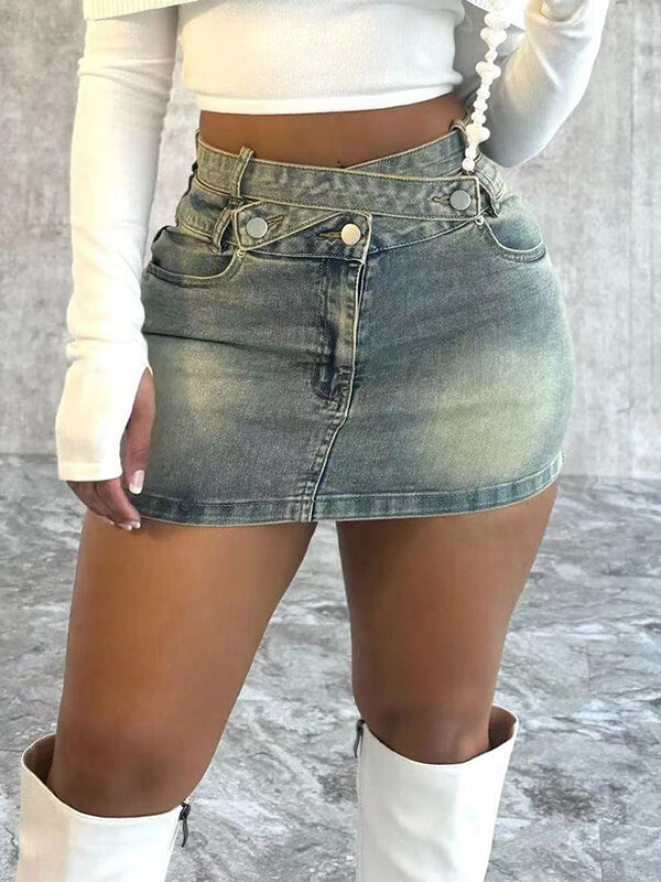 Indiebeautie Denim Mini Skirt