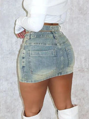 Indiebeautie Denim Mini Skirt