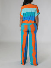 Indiebeautie Colorblock Tee & Pants Set