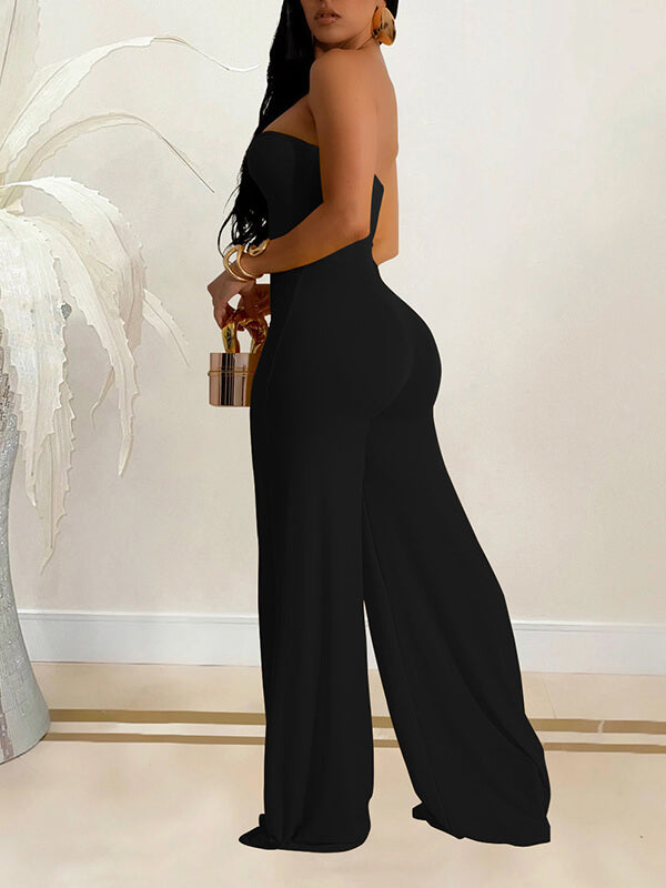 Strapless Wide-Leg Jumpsuit