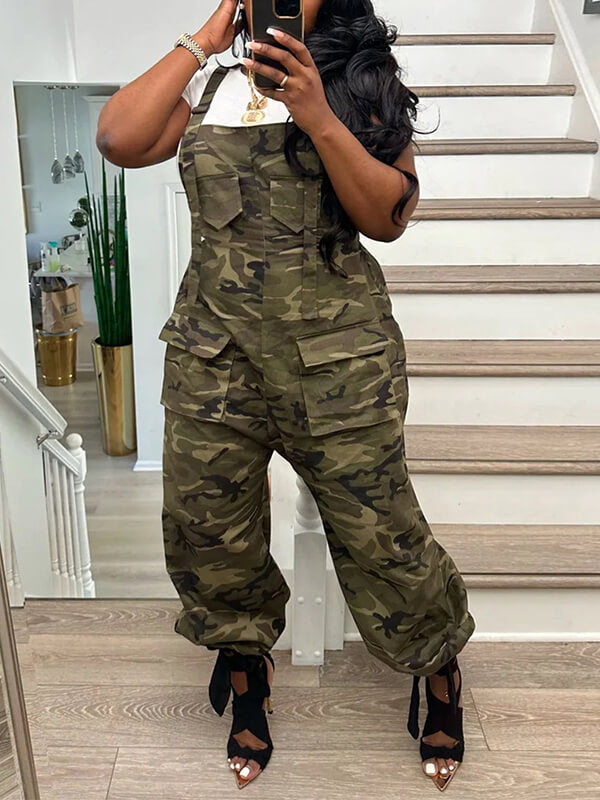 Camo Cargo Overalls